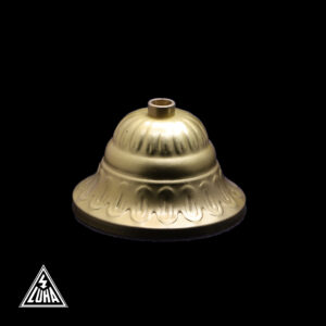 Baldachýn  matná mosaz, ornament 90 × 51 mm