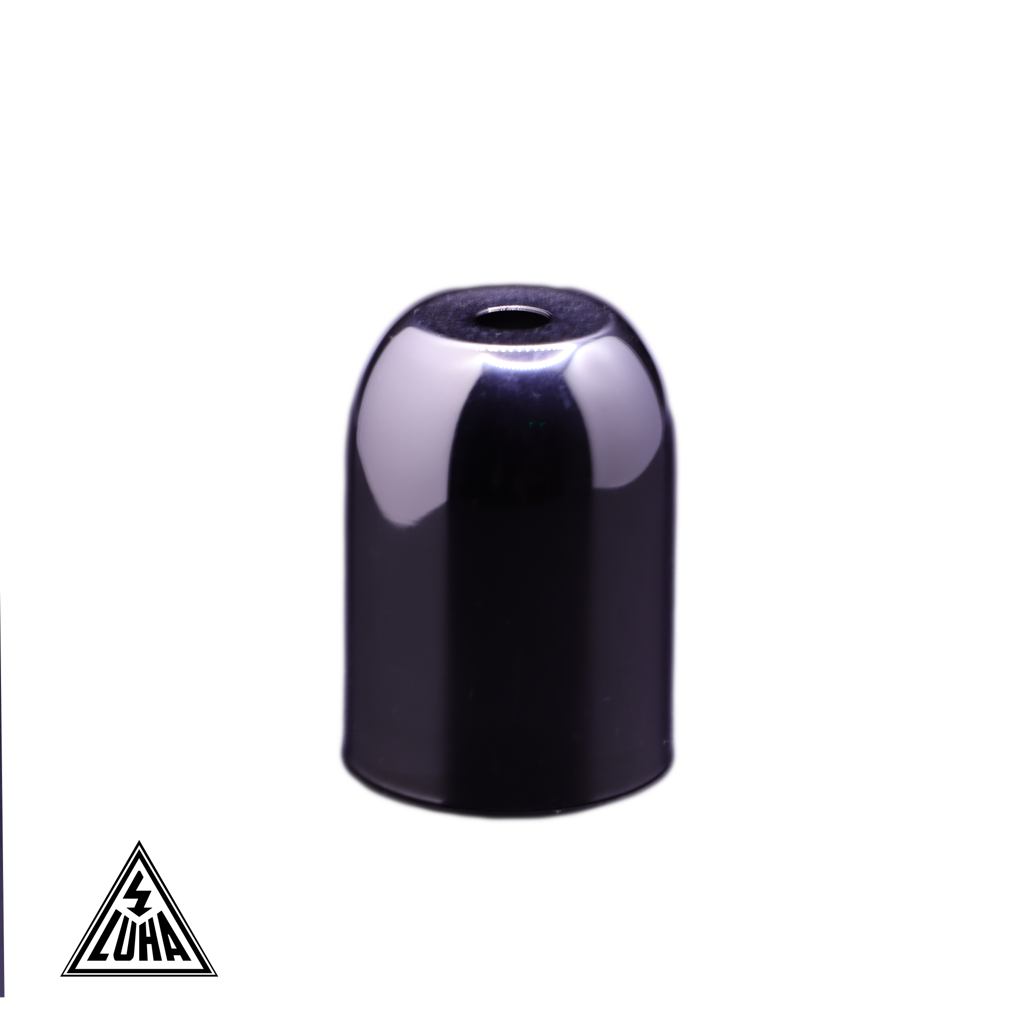 Kovový kryt objímky E27 v niklovém provedení